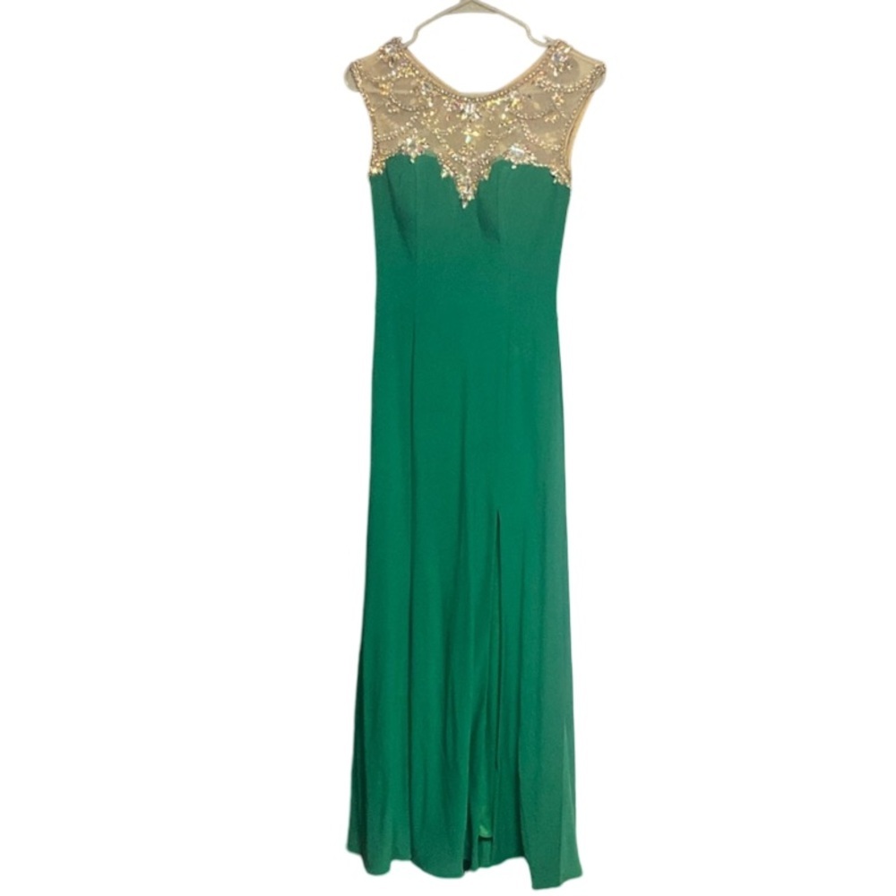 Envious beaded and rhinestone green dress size 6